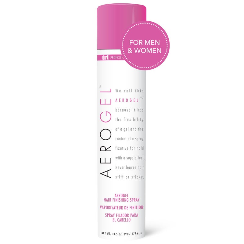 TRIDESIGN Aerogel Hairspray - Strong Hold Hair Finishing Spray for Volumizing & Control, Flexible Styling for All Hair Types, Non-Sticky and Scented - For Women and Men - Pack of 1 (10.5 Oz) - Image 1